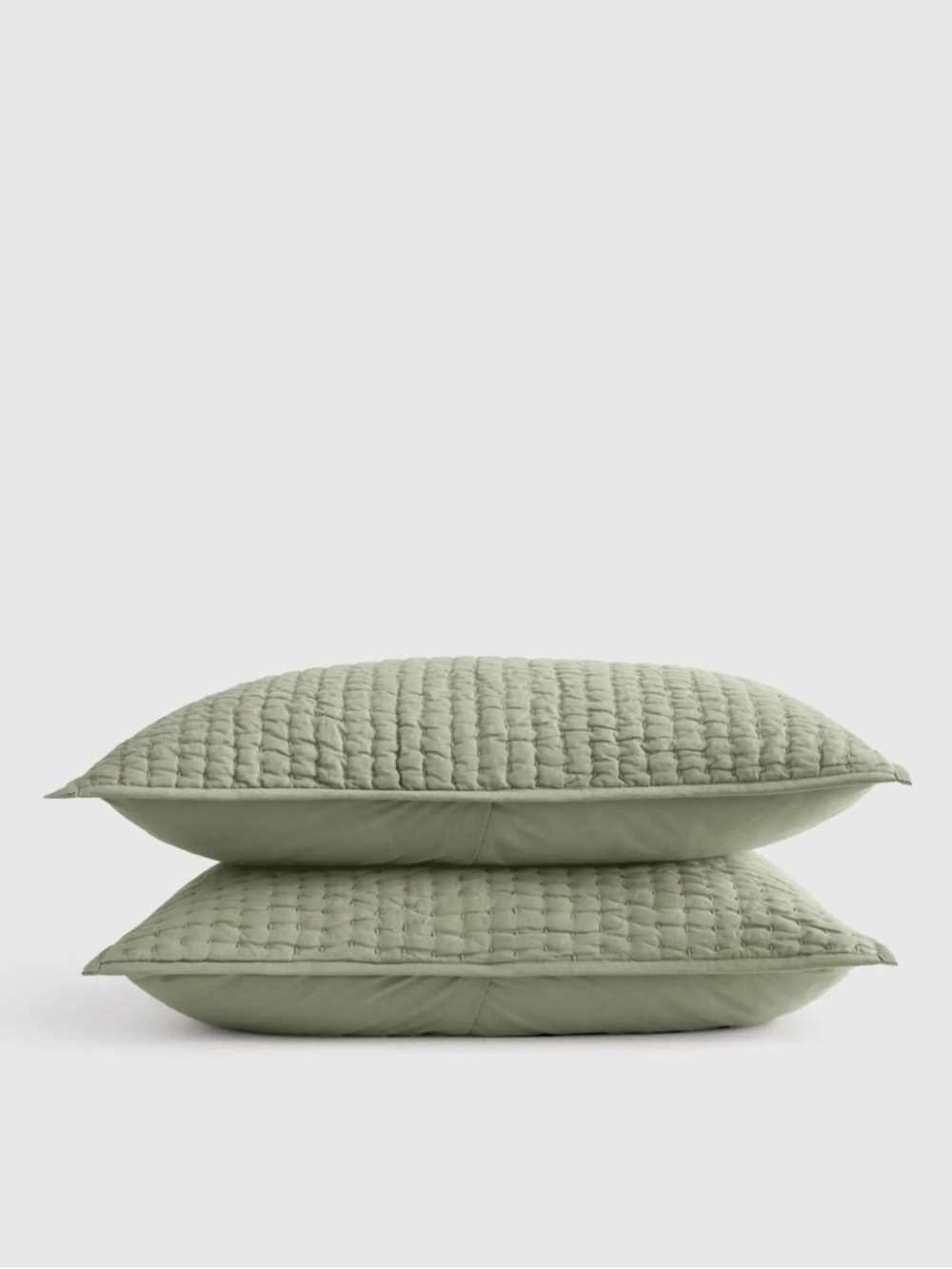 QUINCE European Linen Cotton Stitch Sham Set Standard Willowleaf 7558
